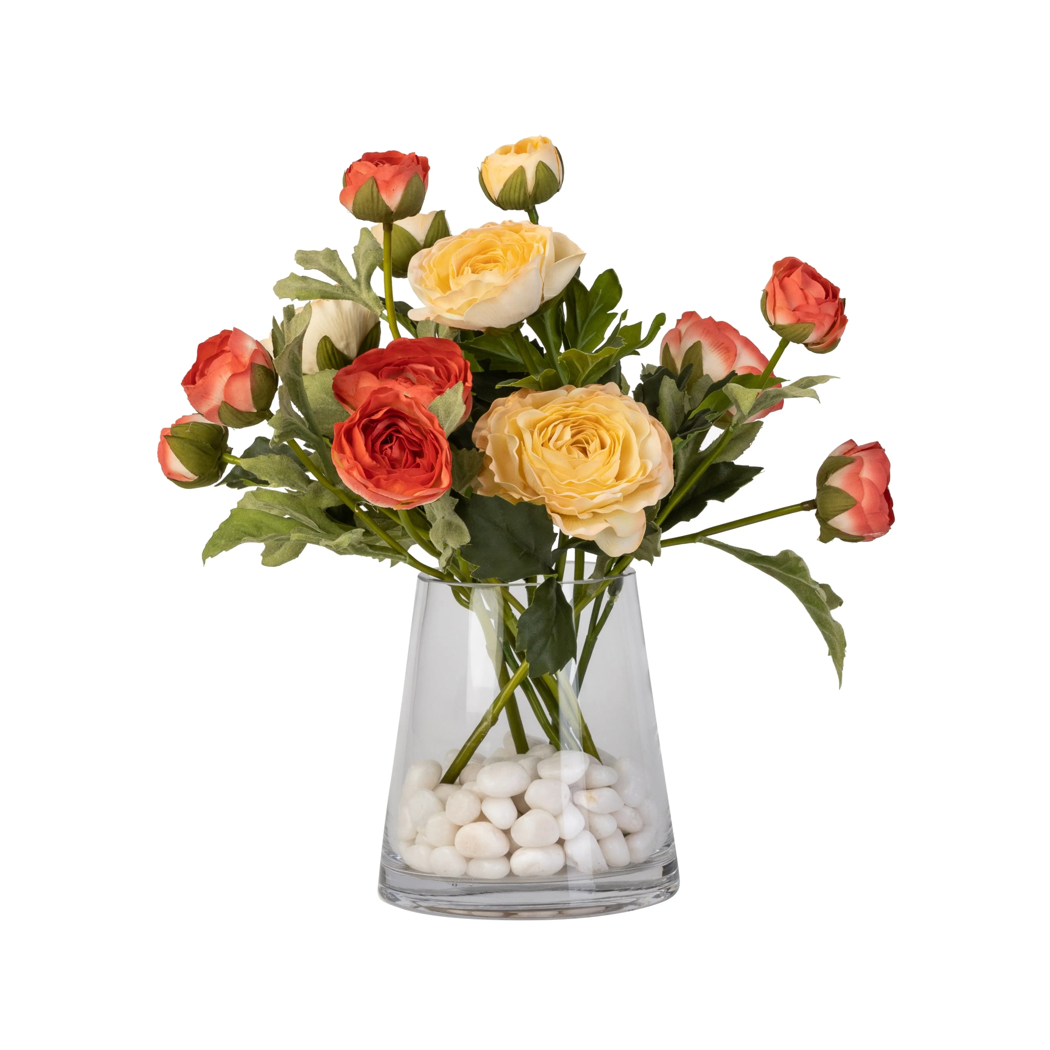 6" Mazzy Tapered Vase with Ranunculus Floral Arrangement   AR1402