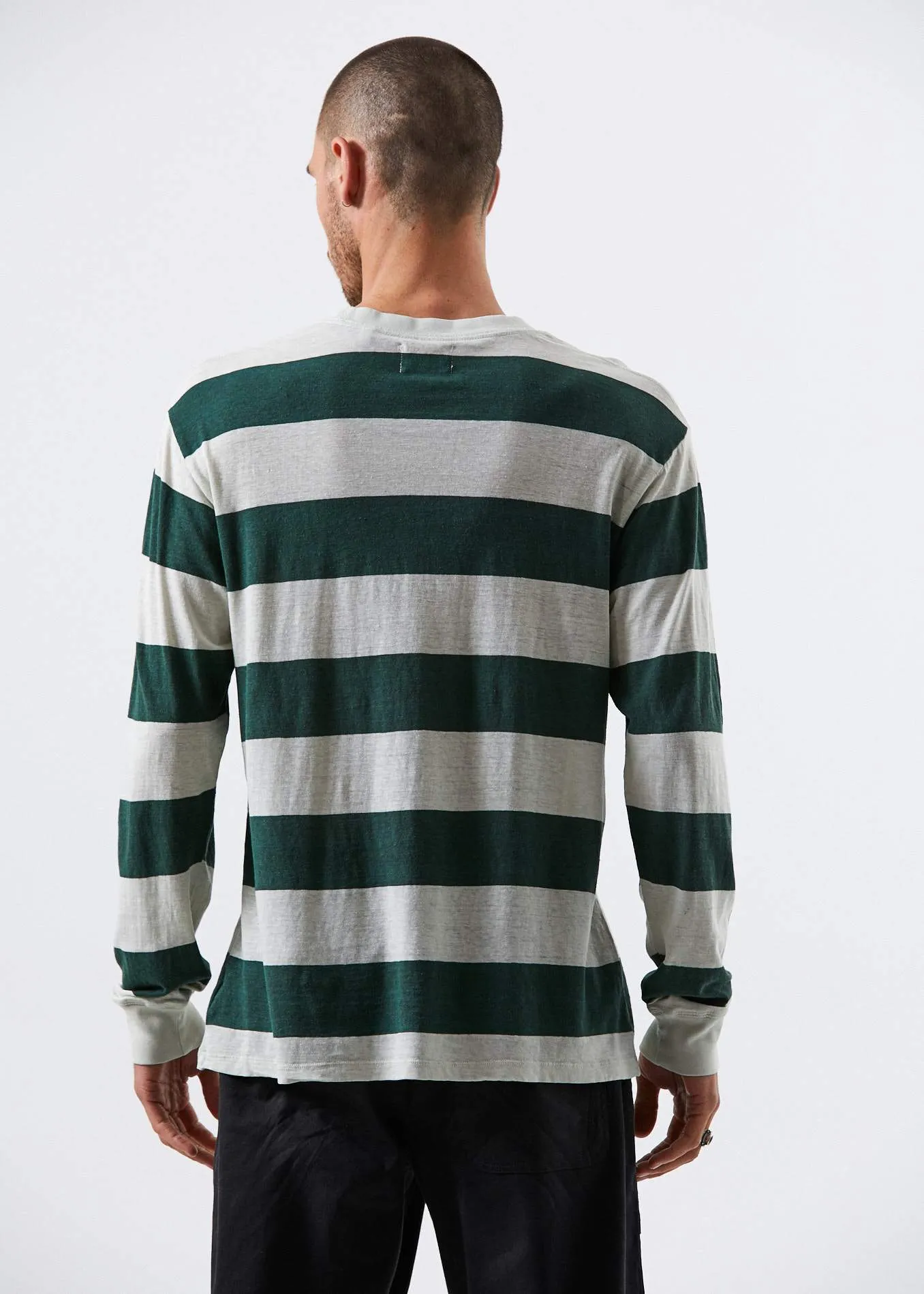 Afends Mens Team Dendy - Hemp Retro Fit Long Sleeve Tee