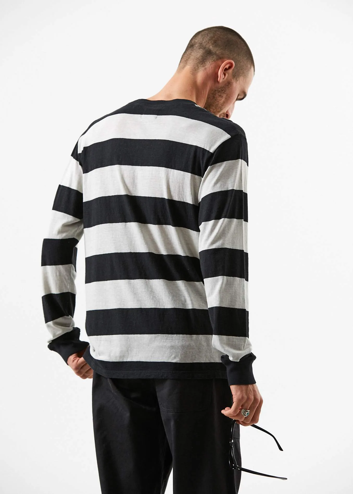 Afends Mens Team Dendy - Hemp Retro Fit Long Sleeve Tee