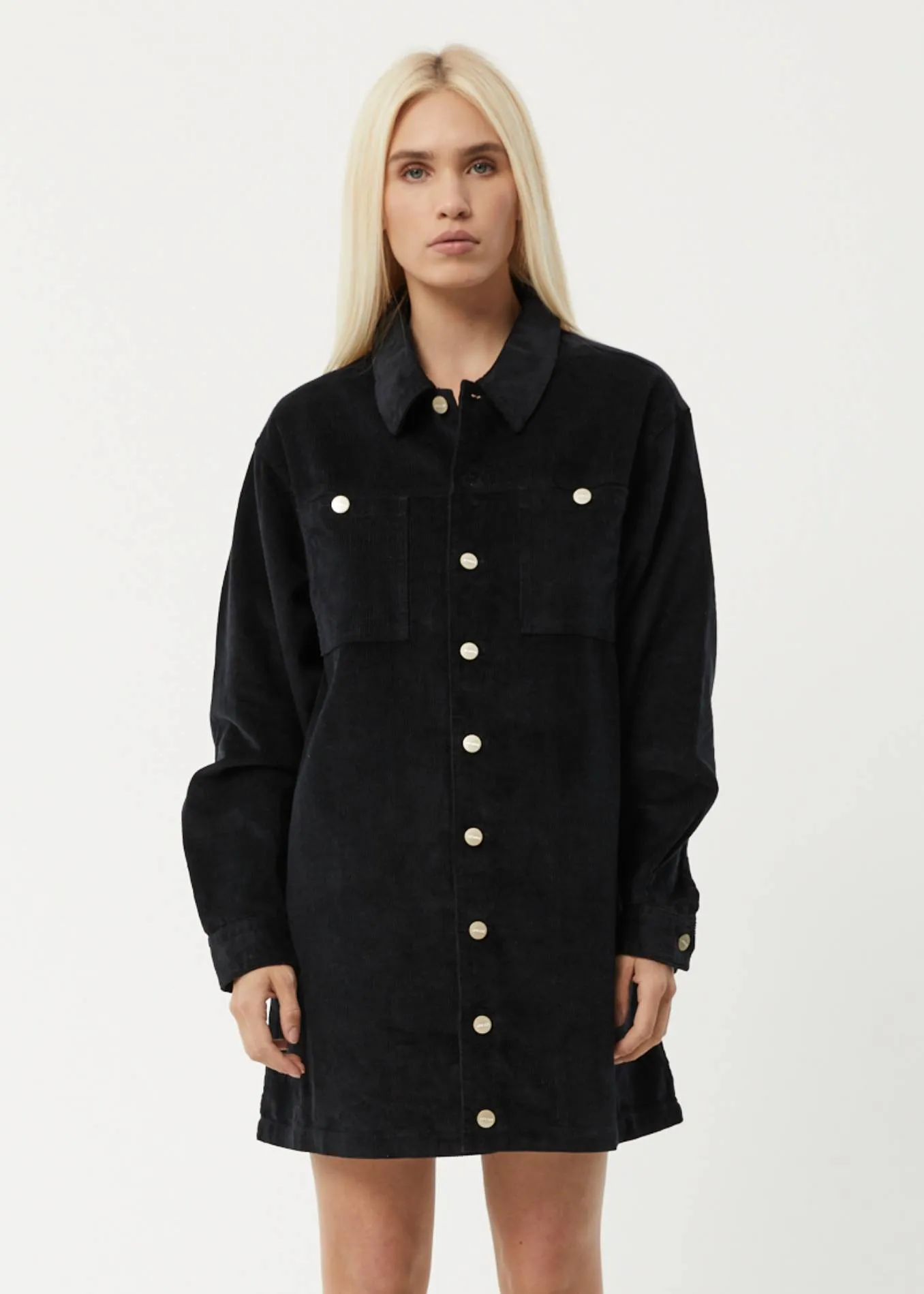 AFENDS Womens Tori - Corduroy Dress - Black