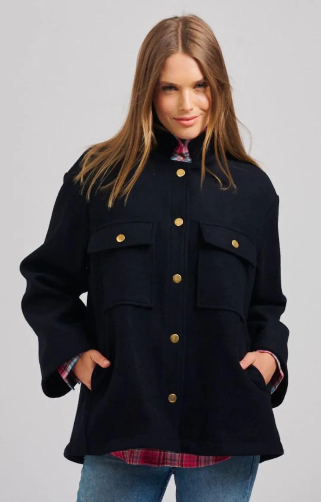 Allegra Wool Jacket - French Navy