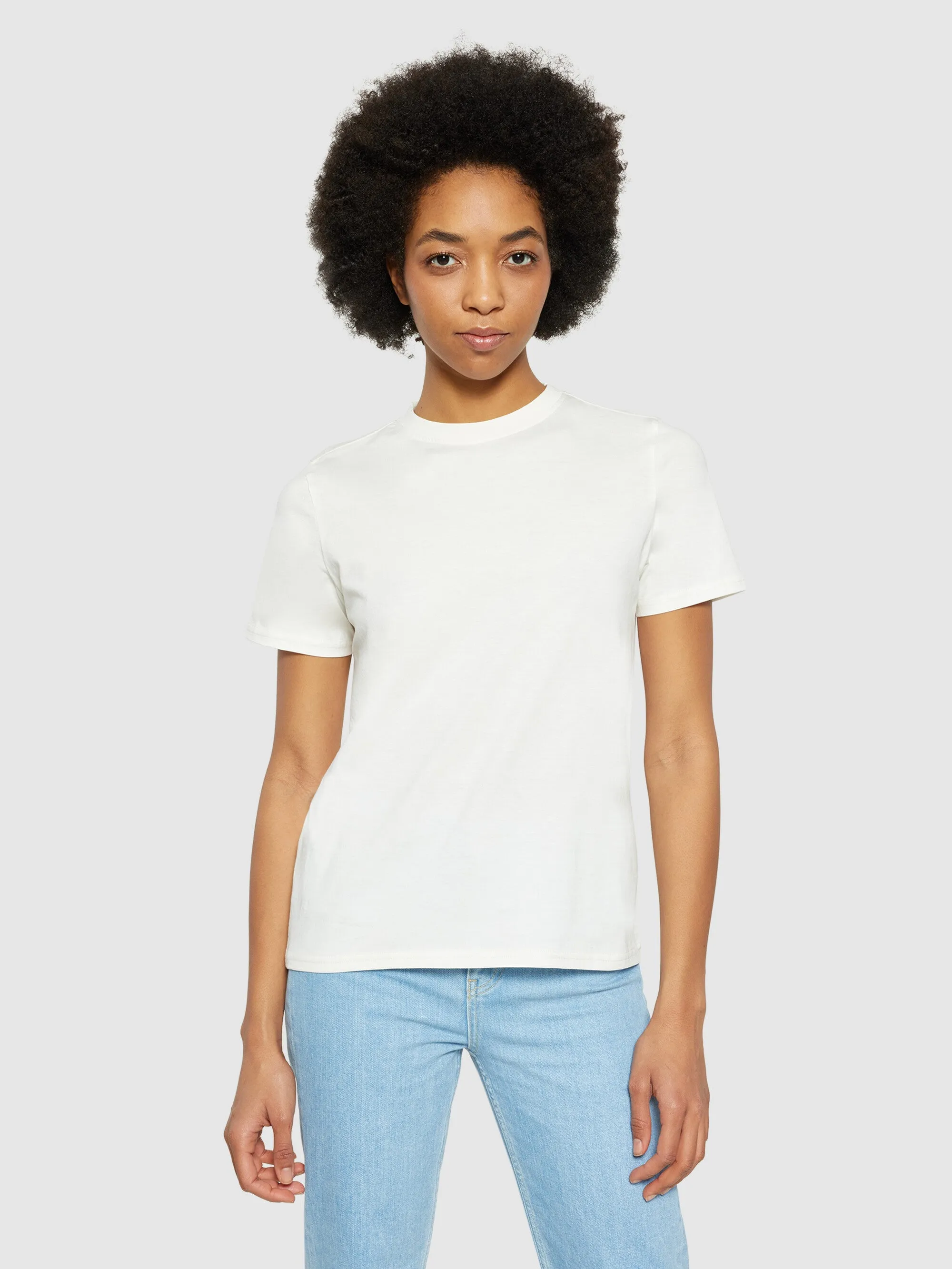 Basic pima cotton t-shirt - GOTS/Vegan - Egret