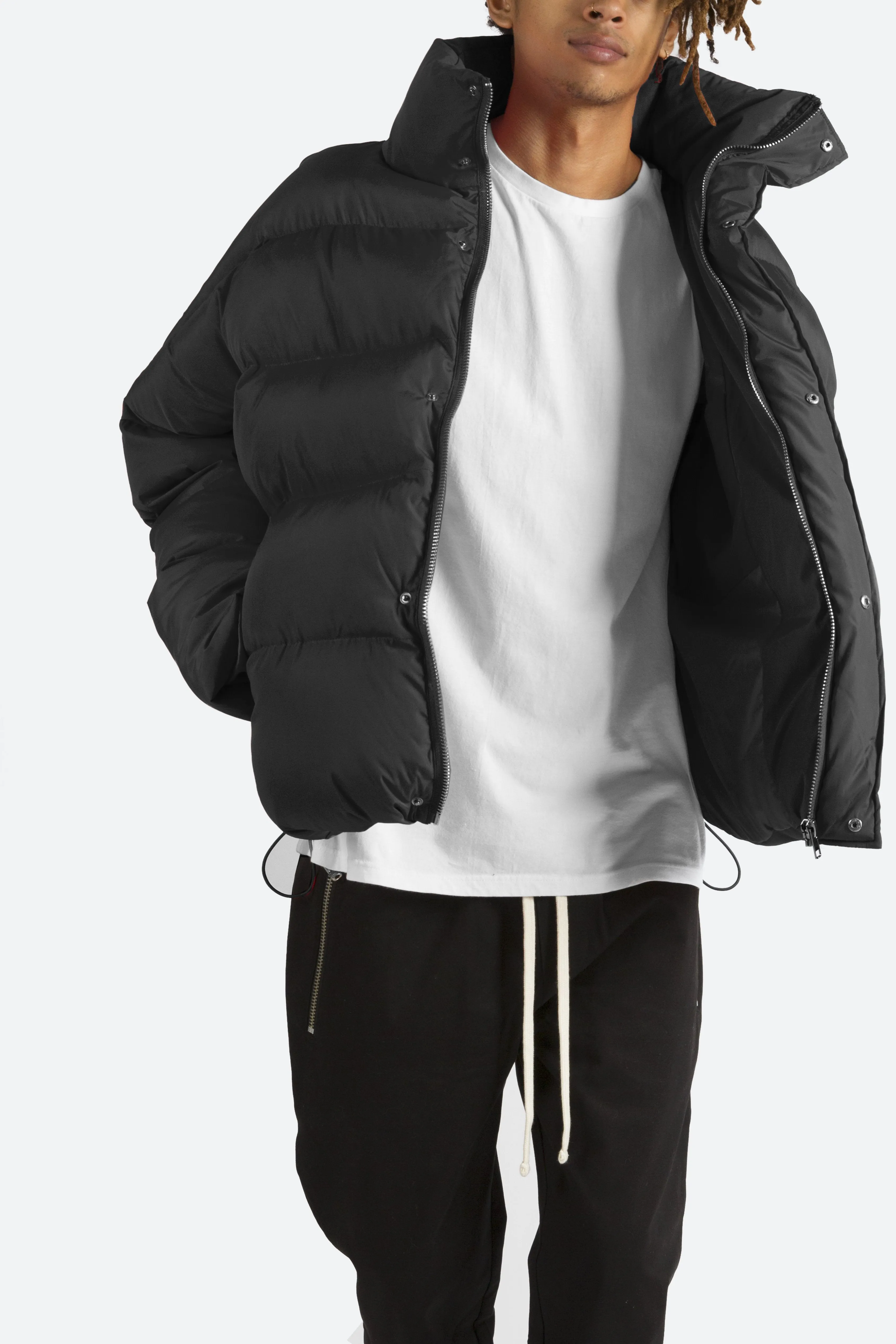 Basic Puffer Jacket - Black