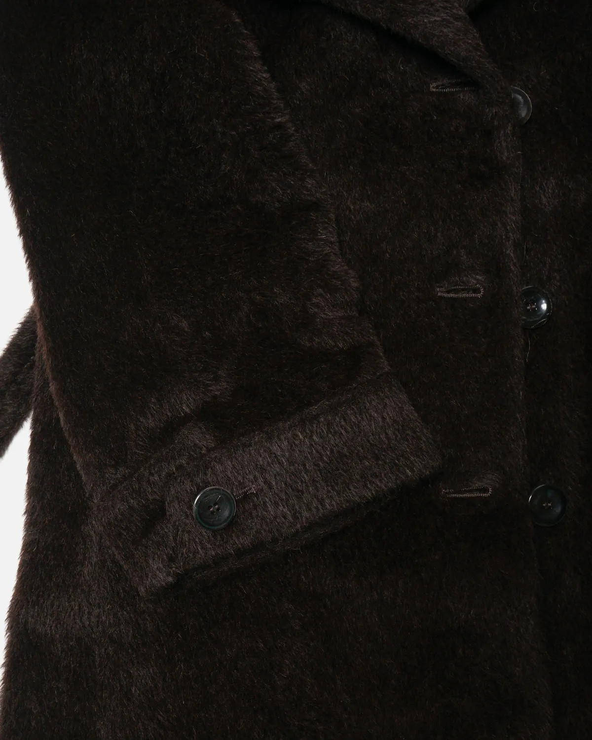 Belted Alpaca Long Coat