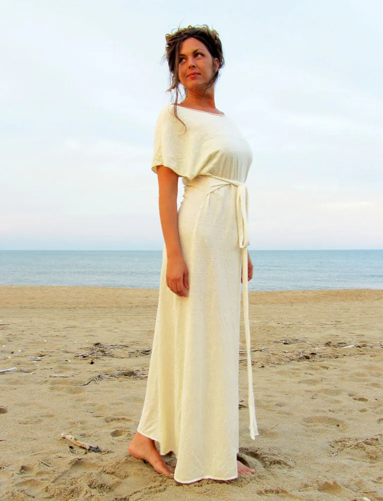 Boat Kimono Belted Long Dress