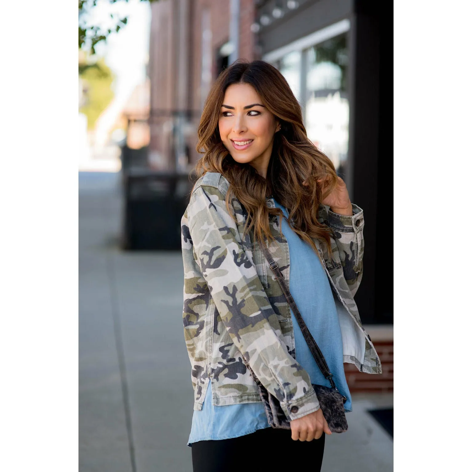 Camo Denim Jacket