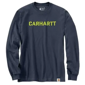 Carhartt 105951 Men's Loose Fit Heavyweight Long-Sleeve Logo Graphic T-Shirt