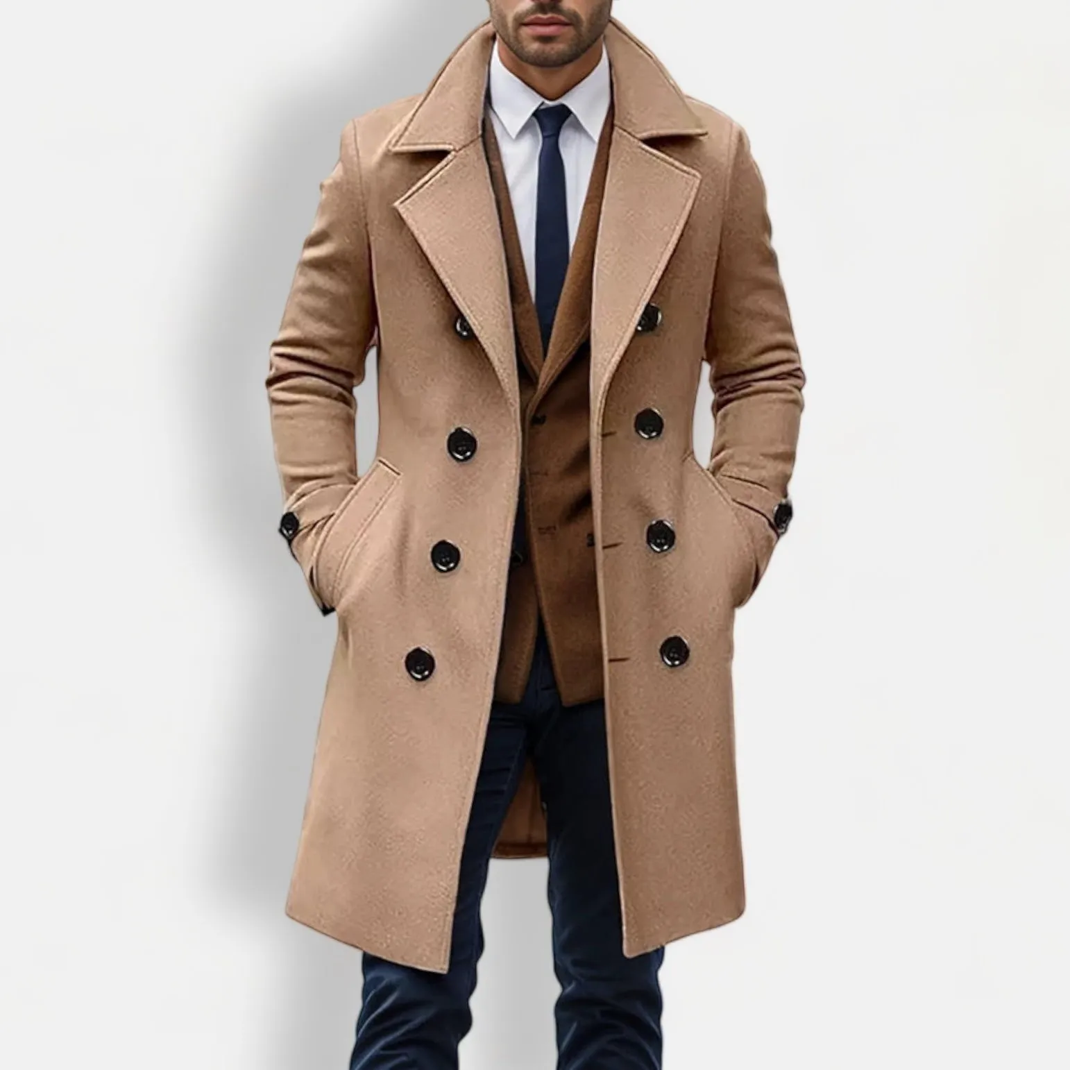 Casual british long coat