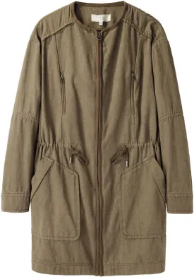 Collarless Parka