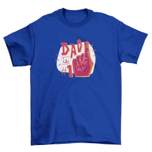 Cool Simple Father's Day Foam Finger Flat illustration Number One dad