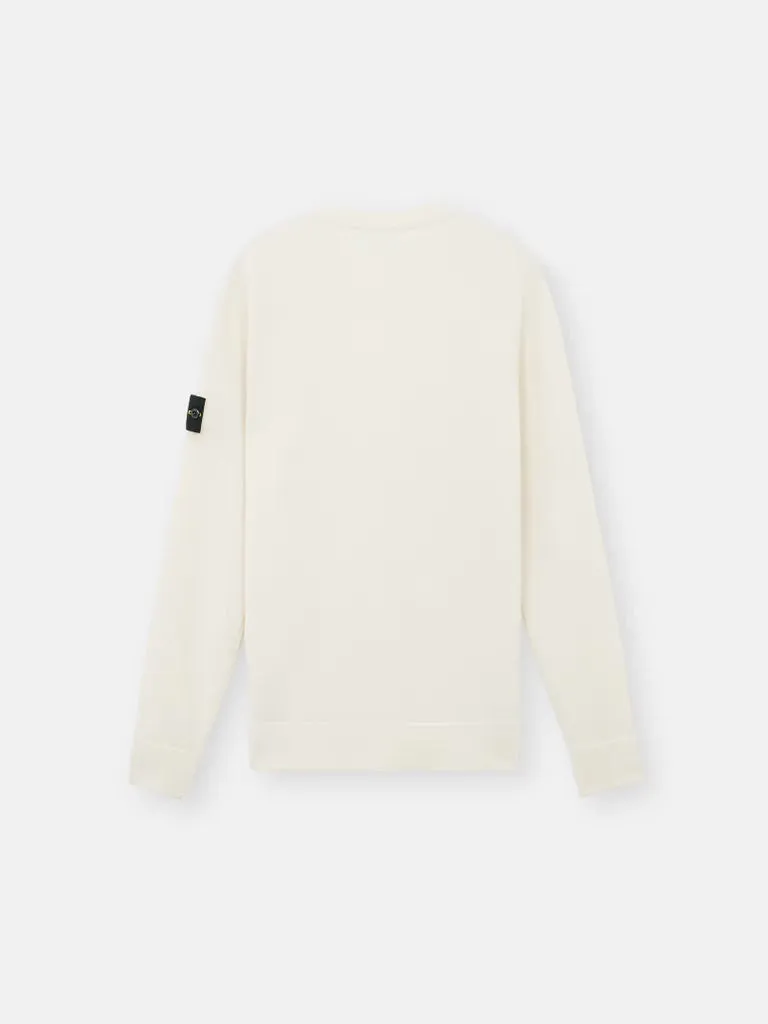 Crewneck Sweater with Ribbed Details - Off-white