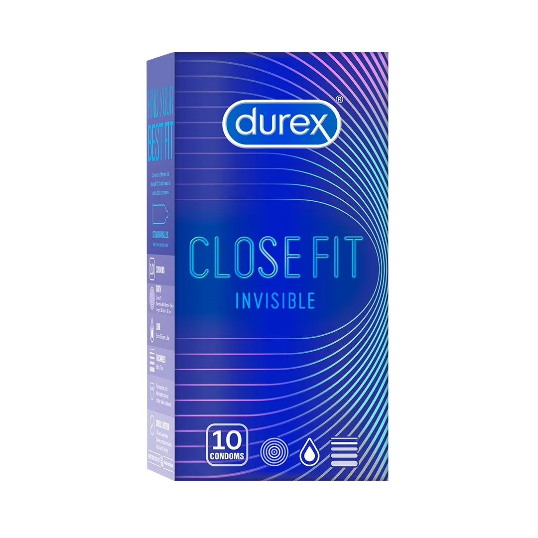 Durex Close Fit Invisible - 30 Condoms (Pack of 3)