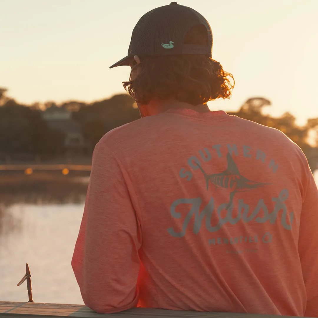 FieldTec™ Heathered Tee - Marlin Merc. Co. - Long Sleeve