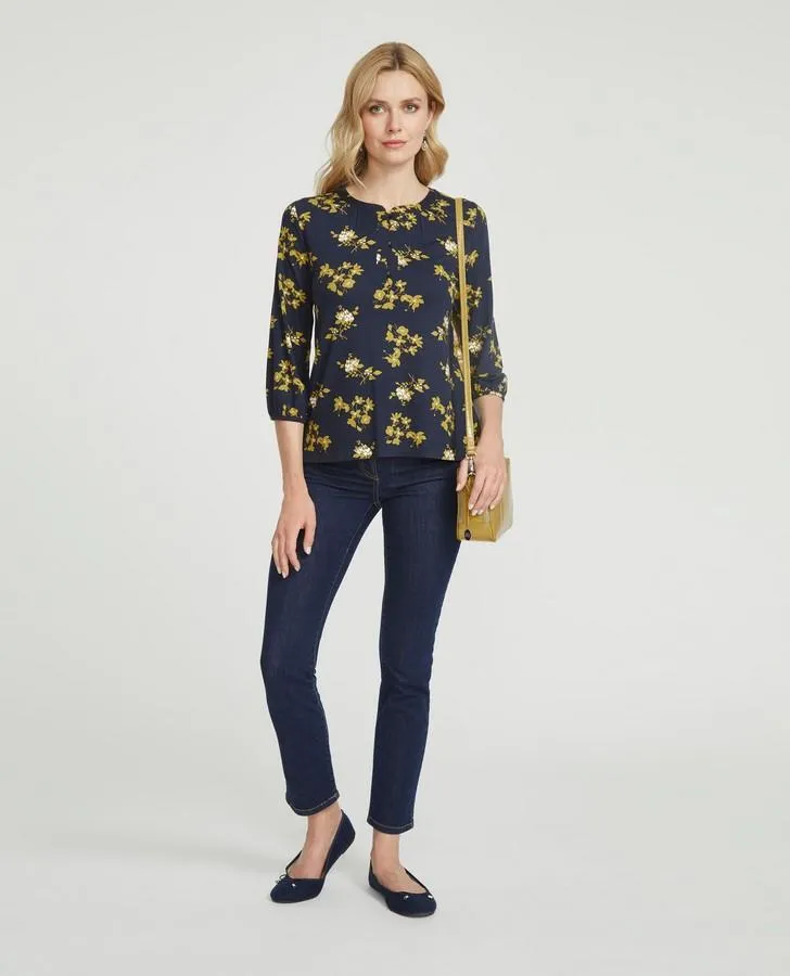 Floral Bouquet Print Top