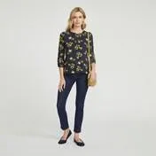 Floral Bouquet Print Top