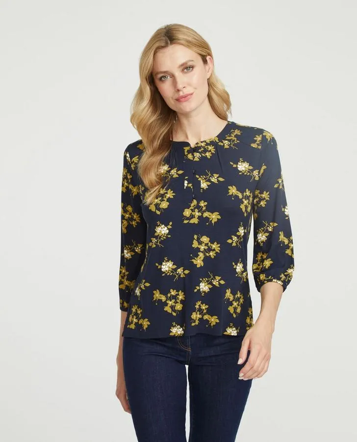 Floral Bouquet Print Top