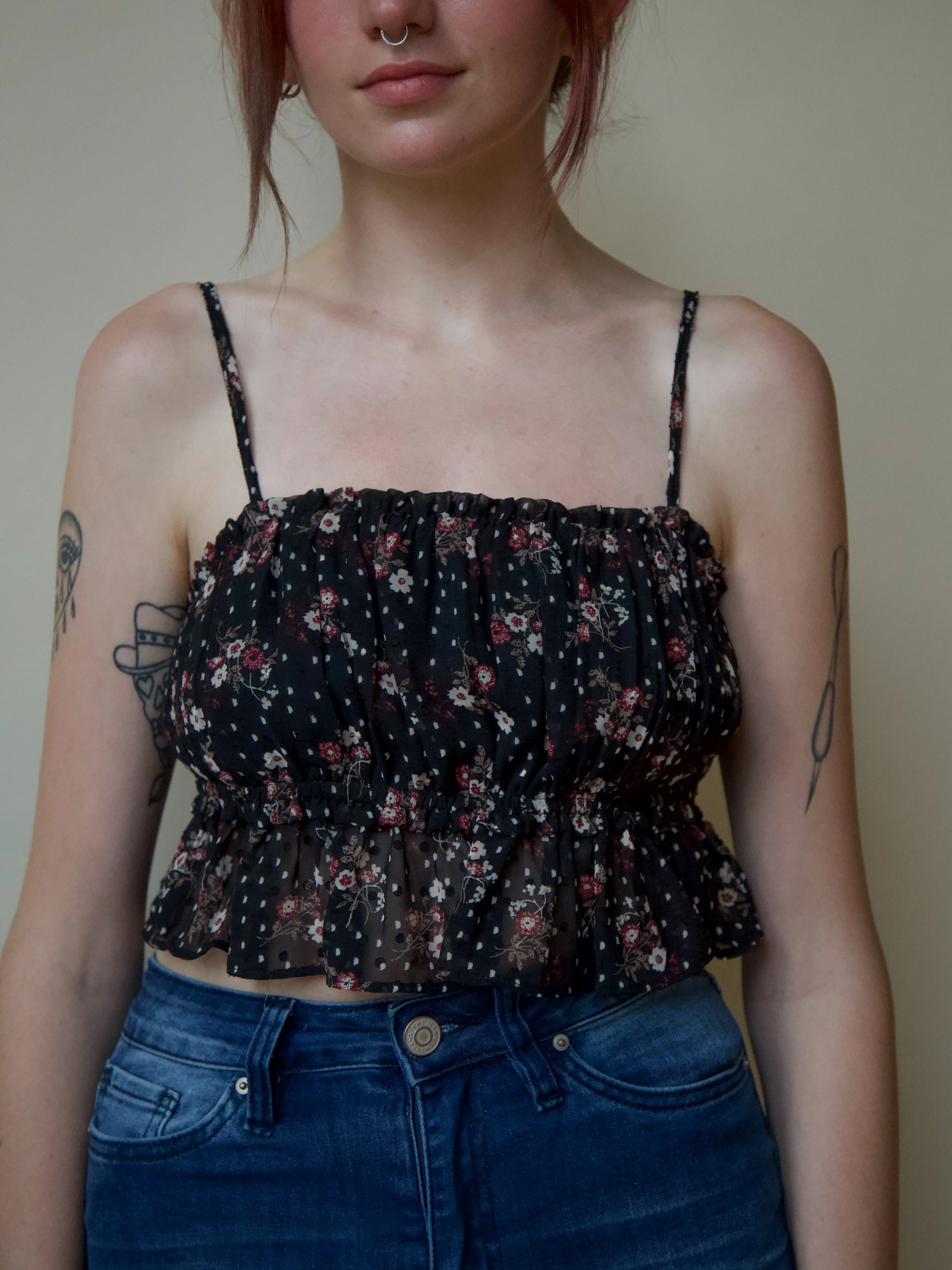 Floral Print Crop Top