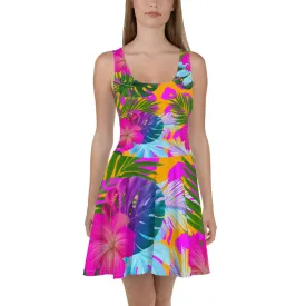 Floral Tropical Skater Dress