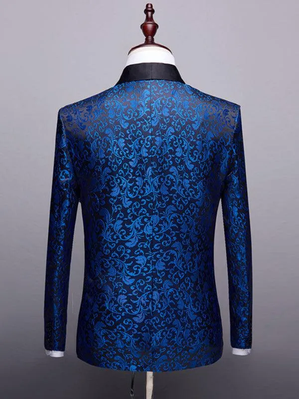 Formal Printed Two Piece Men's Suit