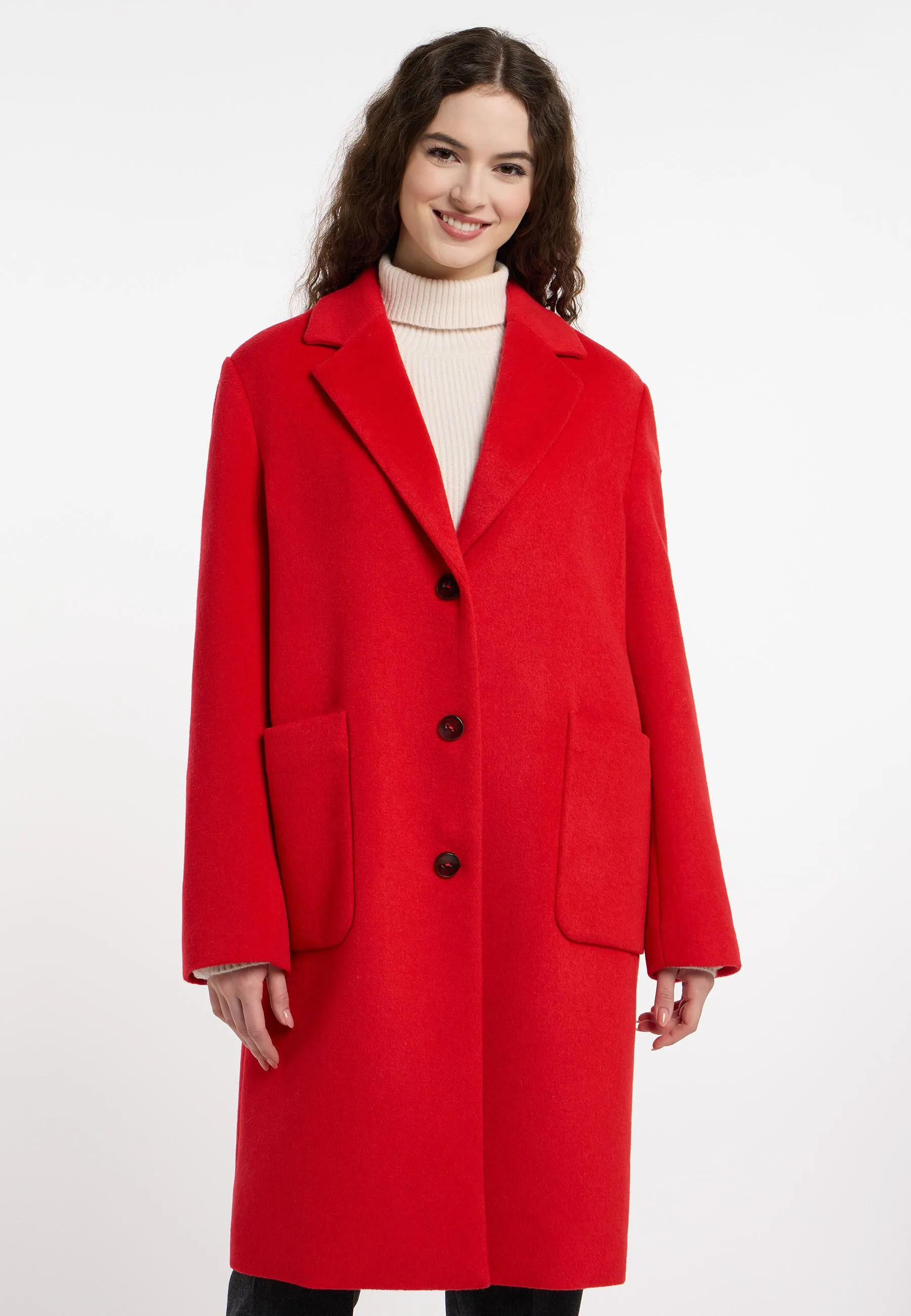 FRIEDA & FREDDIES RED WOOL COAT