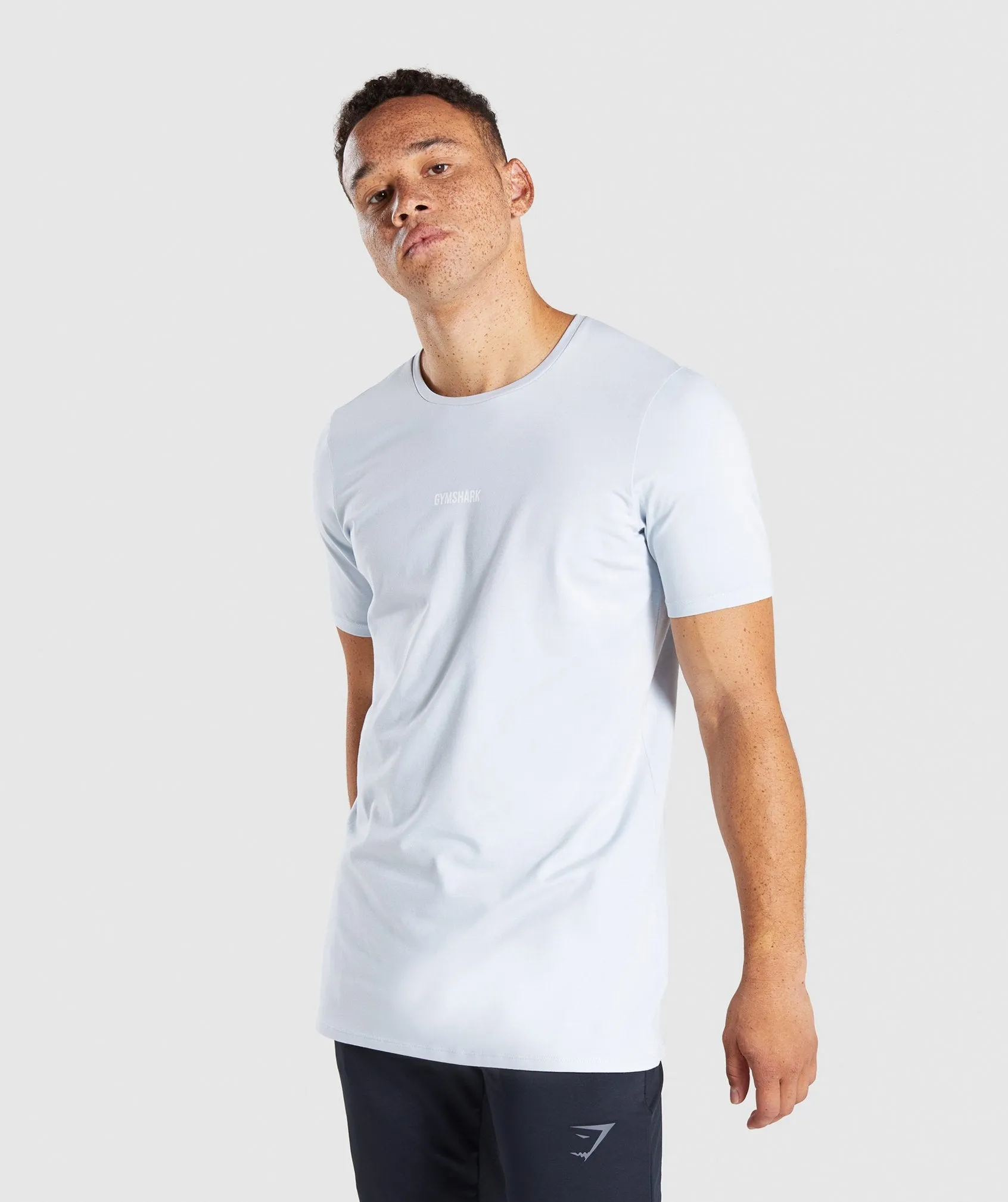 Gymshark Geo T-Shirt - Clear Water