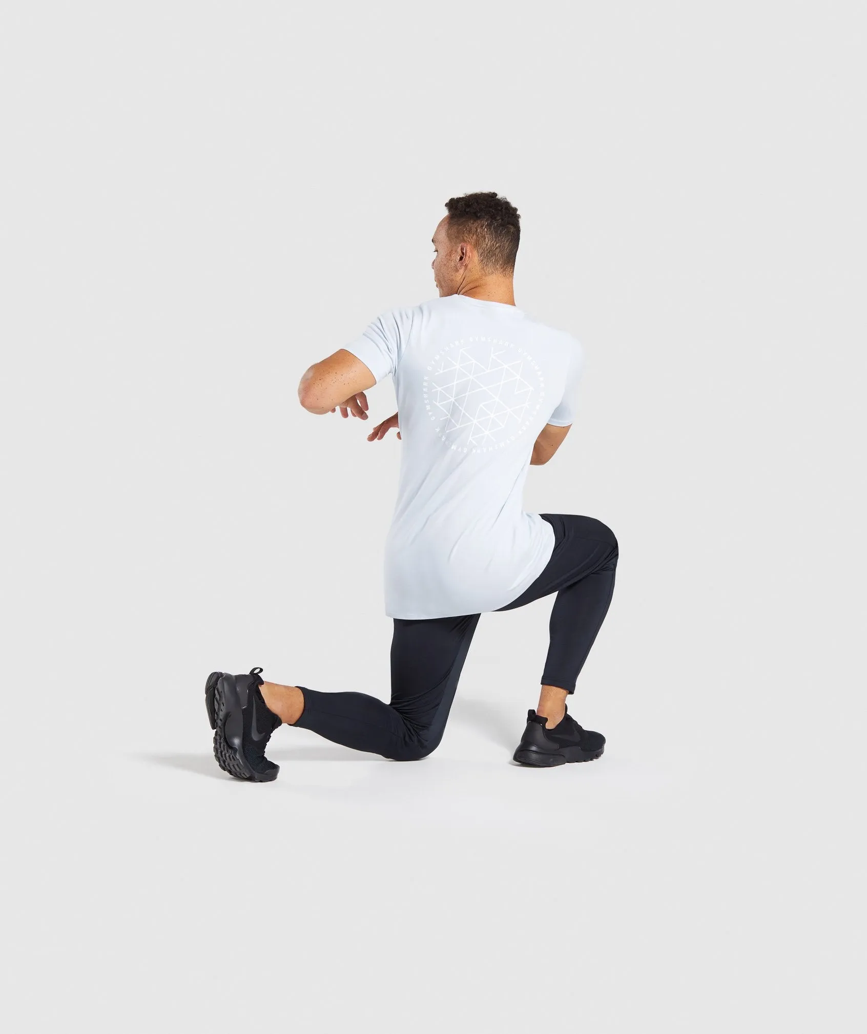 Gymshark Geo T-Shirt - Clear Water