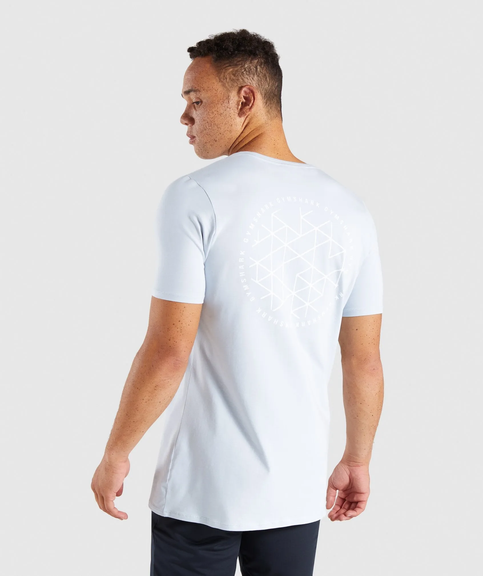 Gymshark Geo T-Shirt - Clear Water