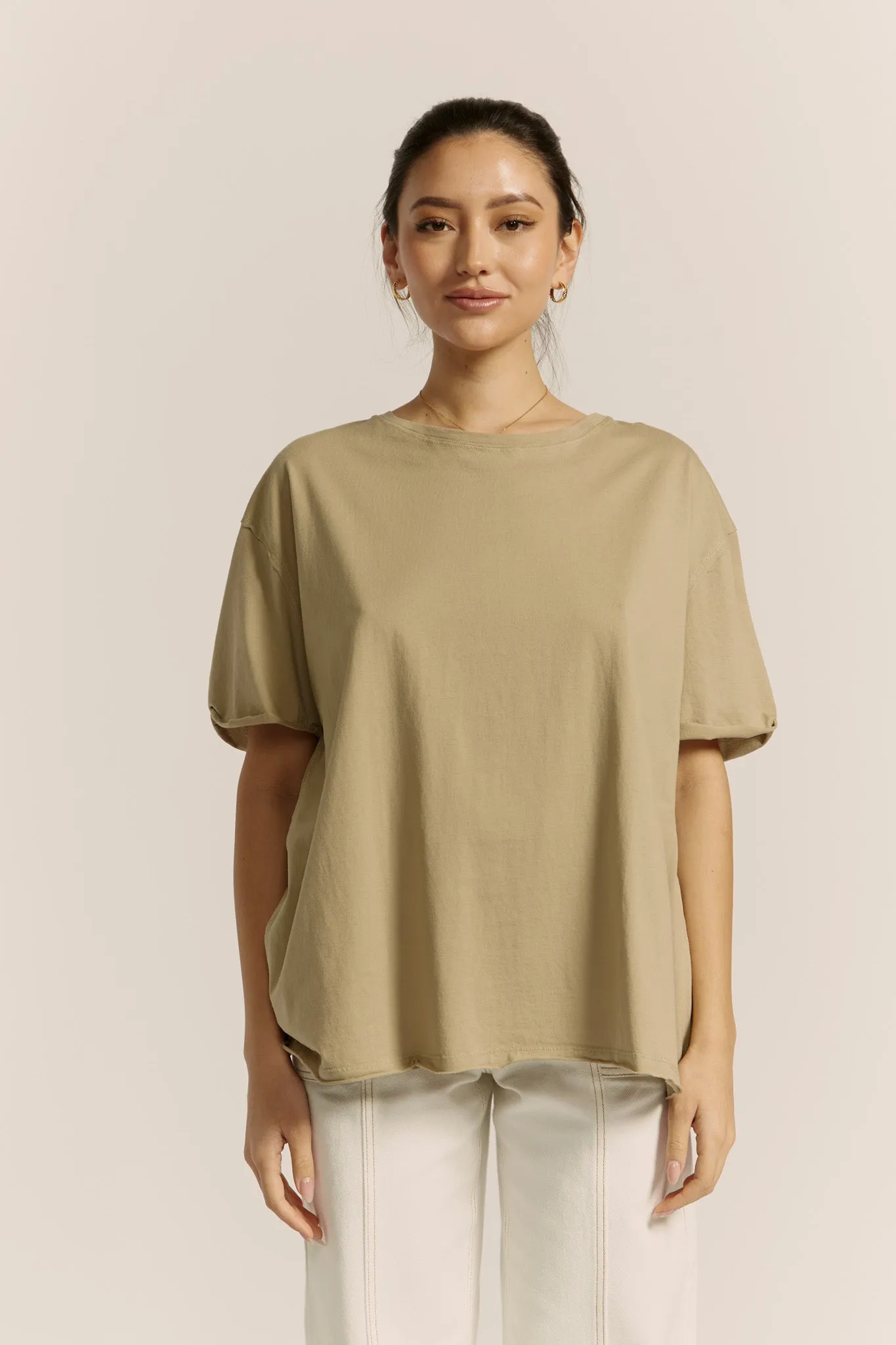 Jordyn Khaki Green Oversized T-Shirt