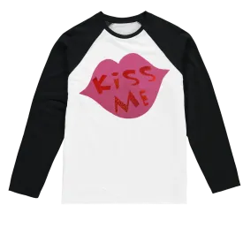 Kiss Me Sublimation Baseball Long Sleeve T-Shirt