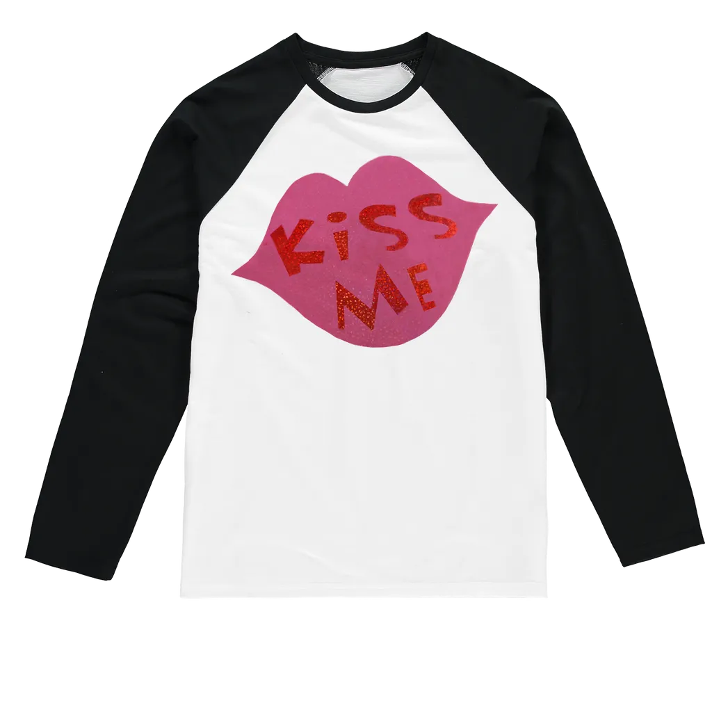 Kiss Me Sublimation Baseball Long Sleeve T-Shirt