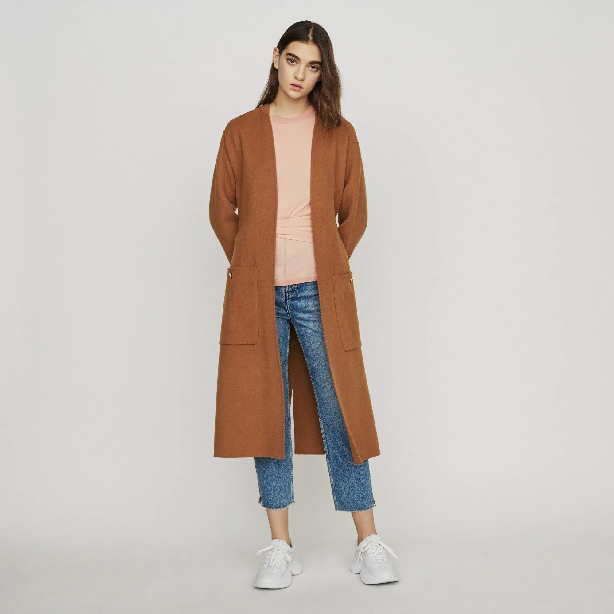 Long Double Face Coat - Caramel