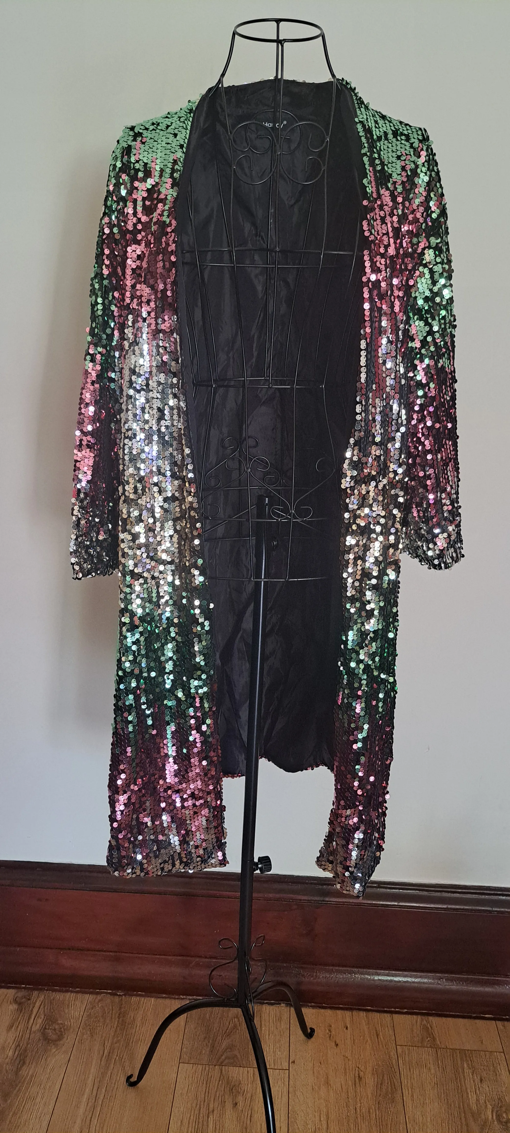 Long Multicolour Sequin Jacket