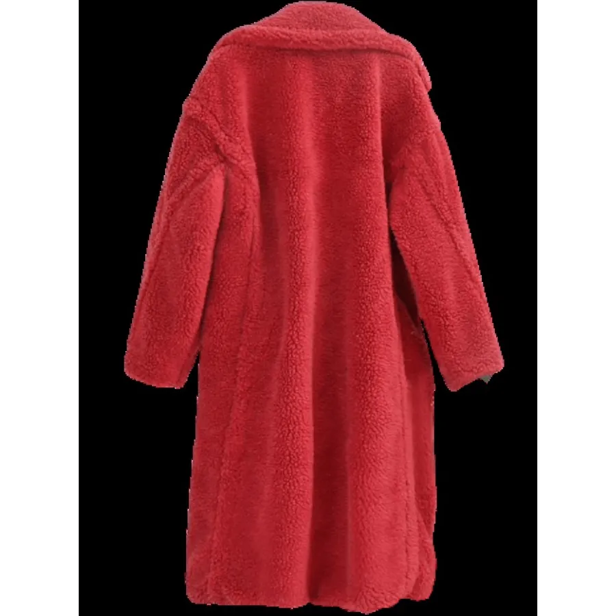 Madonna Soft Long Classic Winter Wool Teddy Coat