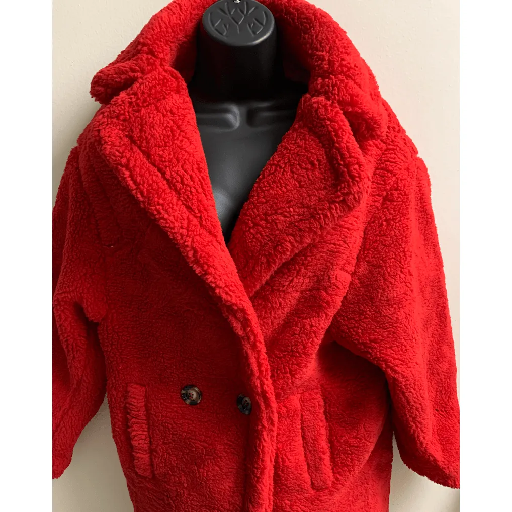 Madonna Soft Long Classic Winter Wool Teddy Coat