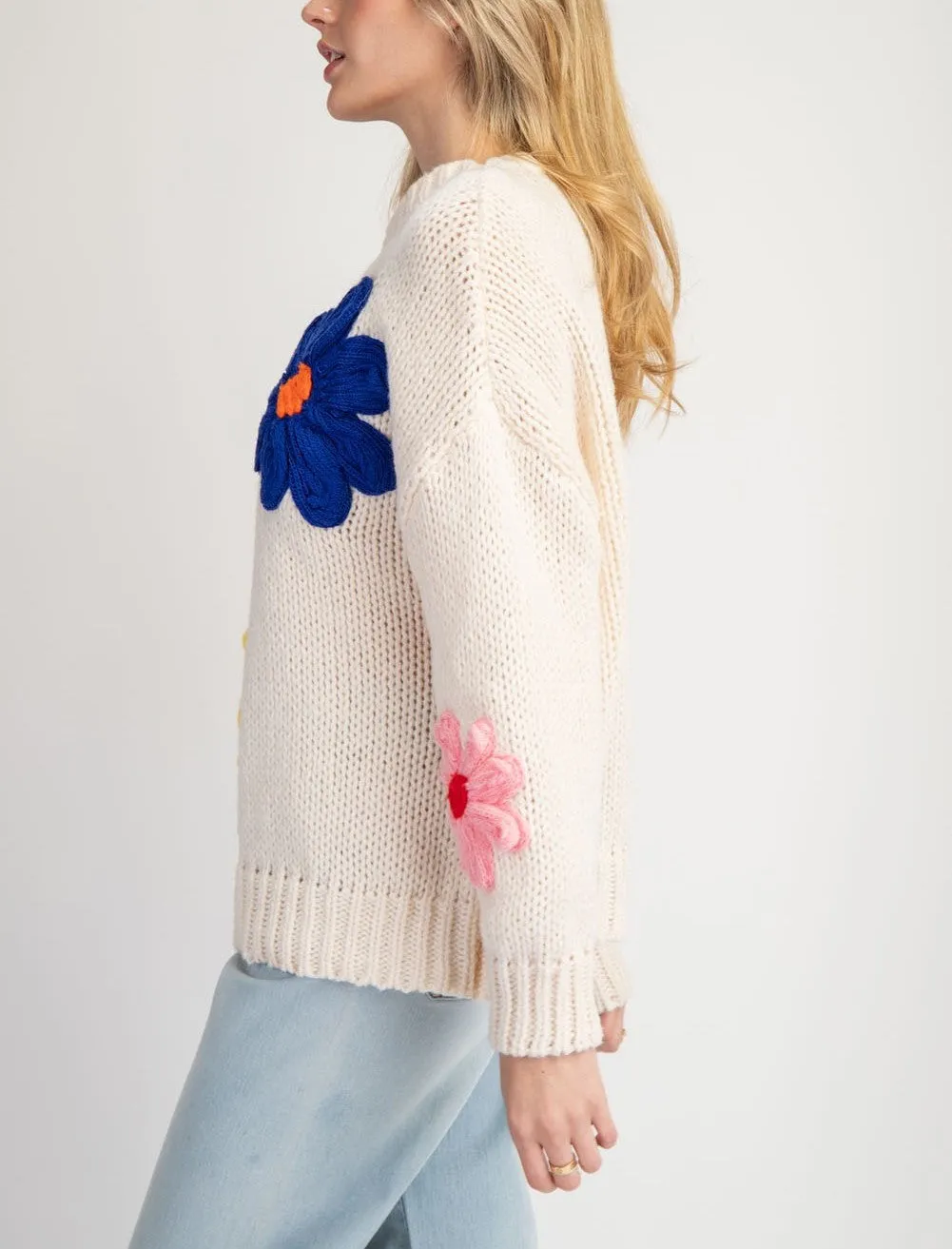 Mina Flower Knit Sweater