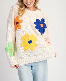 Mina Flower Knit Sweater