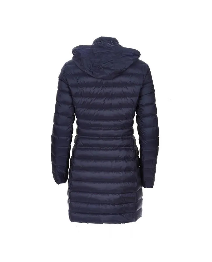 Navy Long Down Quilted Coat