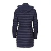 Navy Long Down Quilted Coat