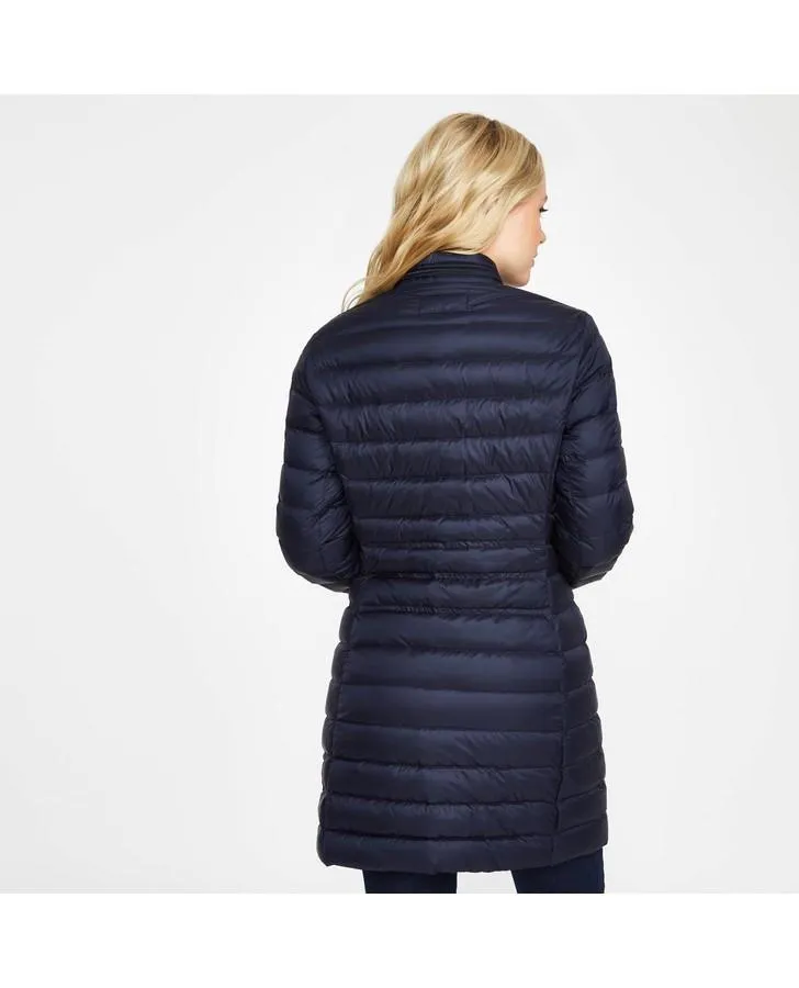 Navy Long Down Quilted Coat