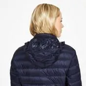 Navy Long Down Quilted Coat