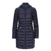 Navy Long Down Quilted Coat