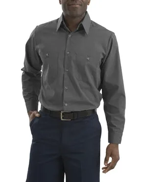 NEW  CornerStone - Long Sleeve Microcheck Industrial Work Shirt. CSX10