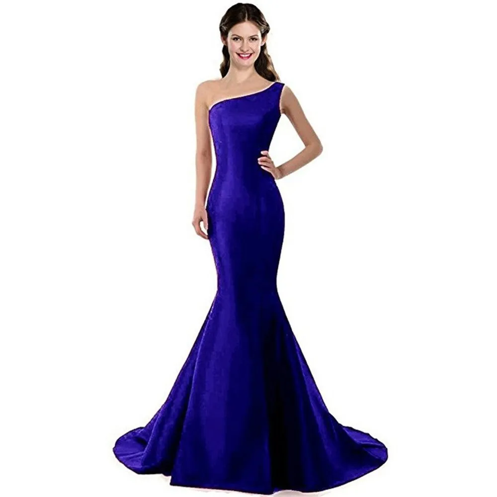 Off The Shoulder Bridesmaid Dress Wedding Prom Evening Dress Strapless Mermaid Gowns