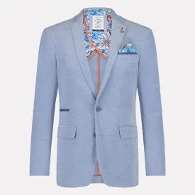 Pique Slim Fit Fashion Blazer / Light Blue