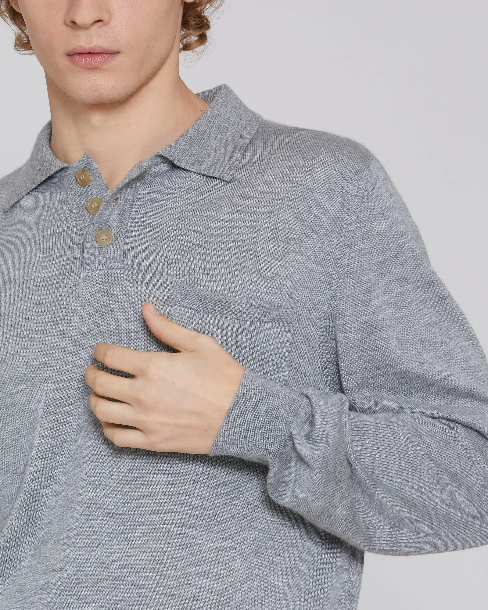 Polo sweater Savoia Grey