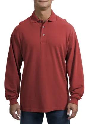 Port Authority - Long Sleeve Pique Knit Sport Shirt. K320