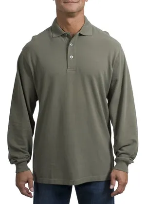 Port Authority - Long Sleeve Pique Knit Sport Shirt. K320