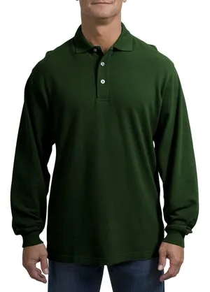 Port Authority - Long Sleeve Pique Knit Sport Shirt. K320