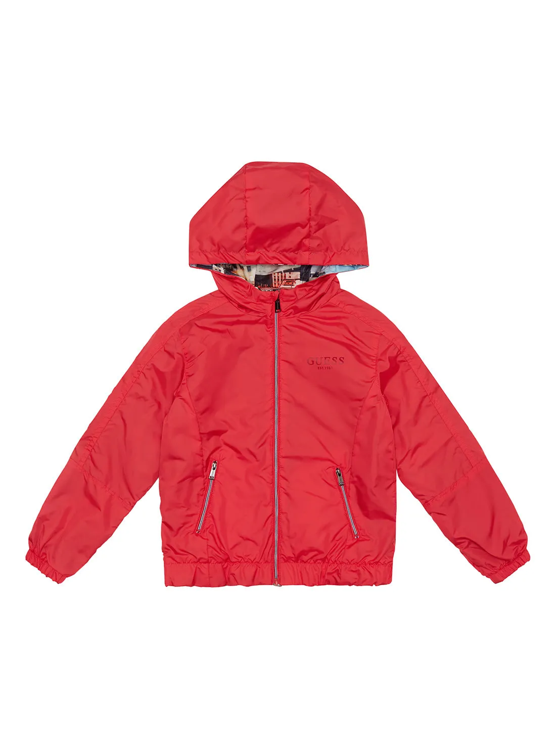 Red City Scene Reversible Jacket (2-7)