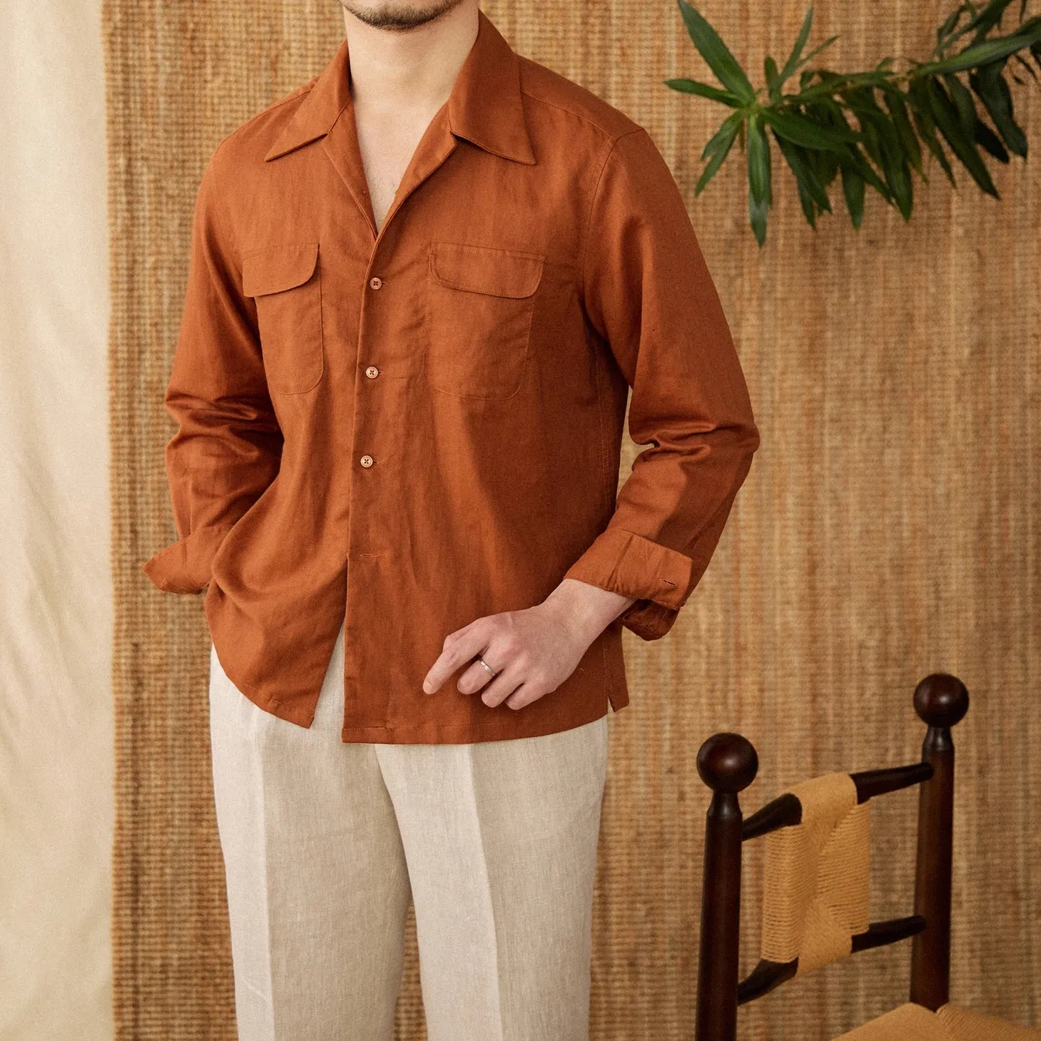 Relaxed fit summer long sleeve shirt